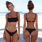 Colorful Bikini Set with Backless Design (Swimwear)
