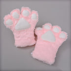 Japanese Cute Plush Cat Paw Gloves for Cosplay