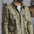 Retro Heavy Men's Cotton Washed Workwear Jacket
