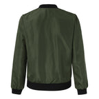 Fashionable Women's Solid Color Bomber Jacket for Casual Wear