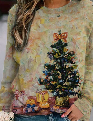 Women's Christmas Sweater Coat for Autumn and Winter