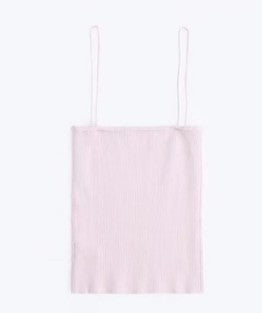 Summer European Style Knit Tank Top with Open Back