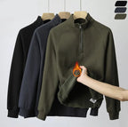 Fashion Stand-collar Fleece Long Sleeve Sweatshirt Winter Warm | Streetwear