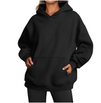 Solid Color Hooded Pullover Sweatshirt | Streetwear