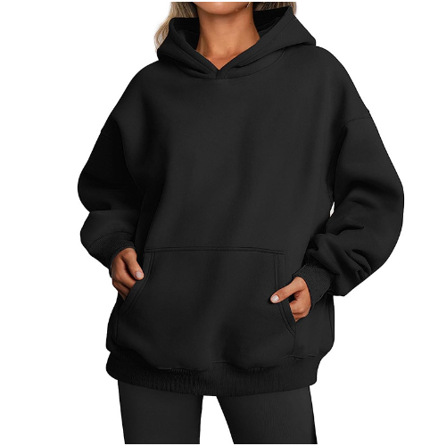 Solid Color Hooded Pullover Sweatshirt | Streetwear
