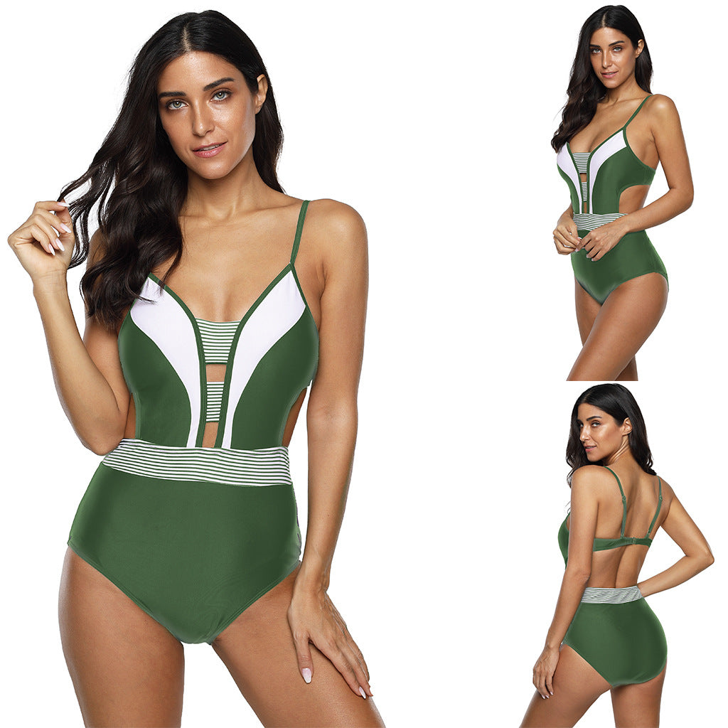 Plus Size Multi-Color One-Piece Swimsuit