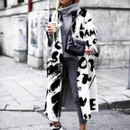 Women's Long Dragon and Phoenix Stitching Coat