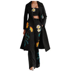 Long Printed Windbreaker Jacket Set for Women