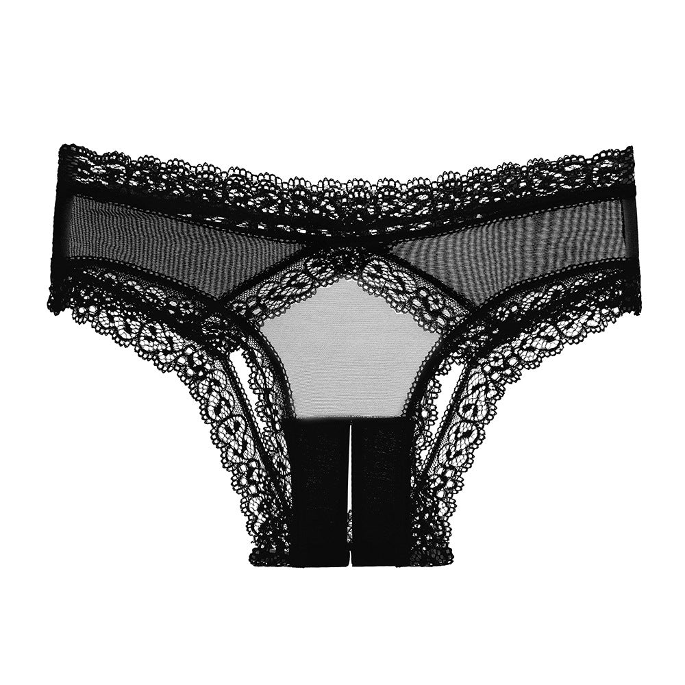 Plus Size Sheer Comfort Open-Crotch Panties for Women