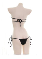 Women's Heart Embroidery Micro Bikini Lingerie Set