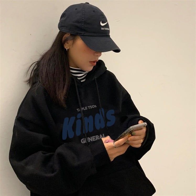 Women's Loose Hooded Fleece Sweater for Winter