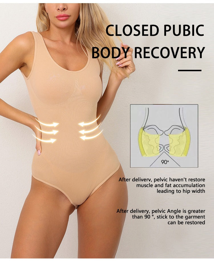 Plus Size Seamless One-piece Corset T-shaped Belly Pants