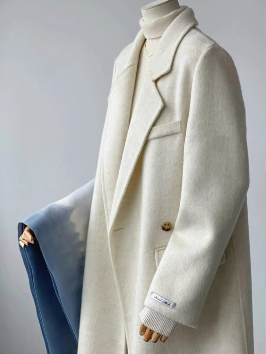 Mid-Length Loose Fit Women's Coat