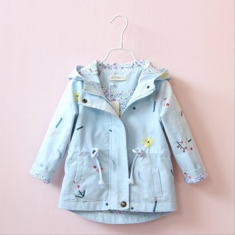 Embroidered Windbreaker Jacket for Kids