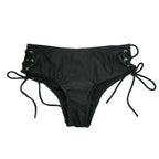 Women's Black Lace-Up Bikini Set