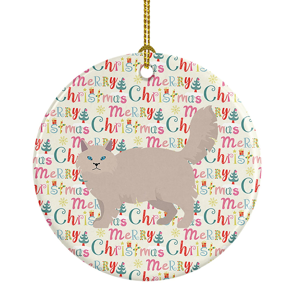 Siberian Forest #2 Cat Christmas Ceramic Ornament