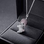 Zirconia Puppy Pendant Necklace