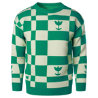 Men's Casual Knit Sweater - Warm Plaid Round Neck Top