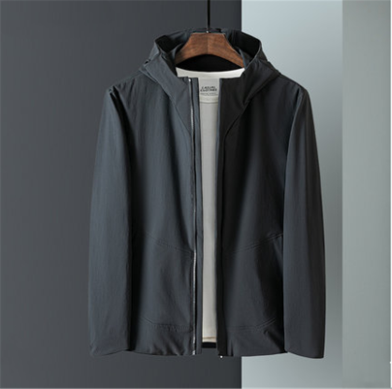 Men's Hooded Jacket for Spring and Autumn Casual Wear