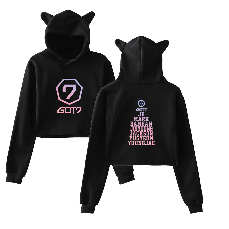 GOT7 Hoodie with Cat Print - Unisex Kpop Style | Streetwear