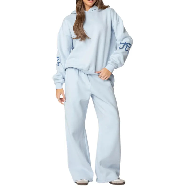 Fleece Hoodie Casual Sports Two-piece Set | Streetwear