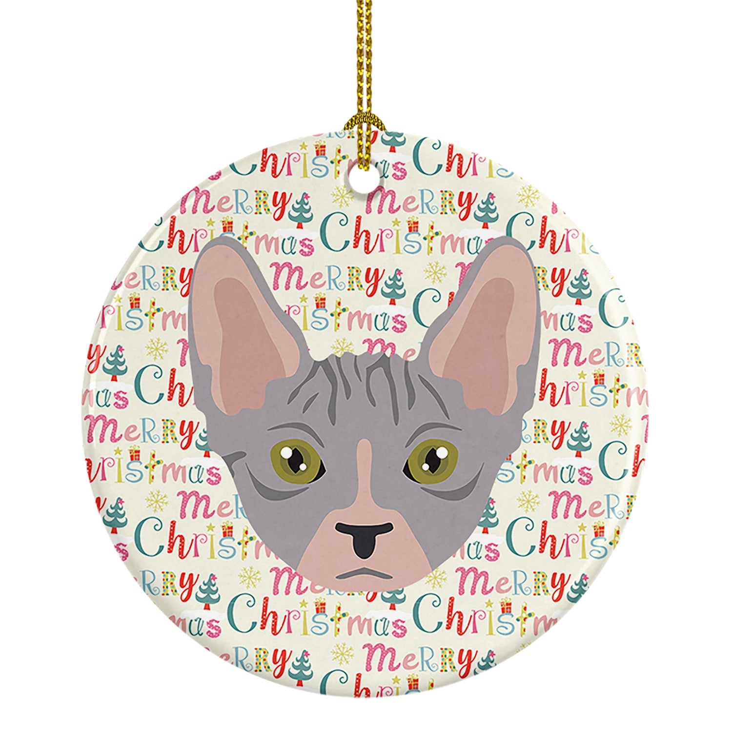 Bambino Cat Christmas Ceramic Ornament