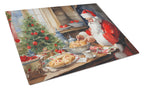 Cookies with Santa Claus Glass Cutting Board