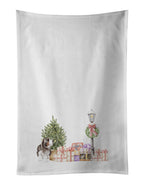 Basset Hound Tricolor with Christmas Wonderland Kitchen Towel Set of 2