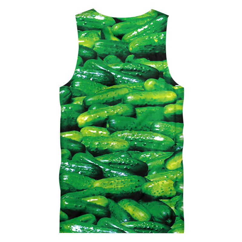 CJLM Summer 3D Printed Sleeveless Cucumber Tank Top