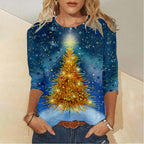 Creative 3D Printed Christmas Long Sleeve T-shirt | Streetwear