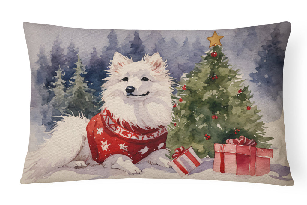 American Eskimo Christmas Throw Pillow