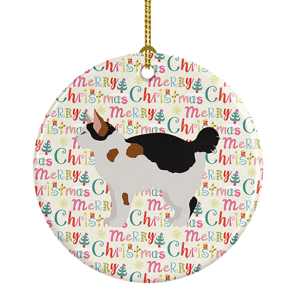 Manx #3 Cat Christmas Ceramic Ornament