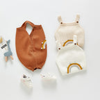 Knitted Baby Bodysuit with Straps
