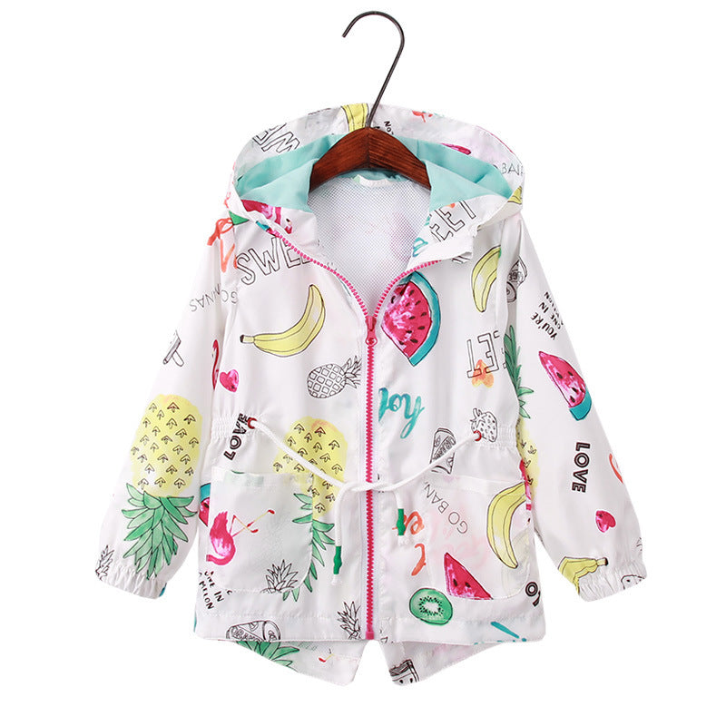 Cat and Mouse Graffiti Drawstring Waist Jacket