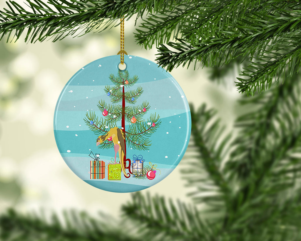 Jibso Canary Merry Christmas Ceramic Ornament