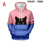 Trendy Cat Series 3D Digital Print Sweatshirt | Streetwear