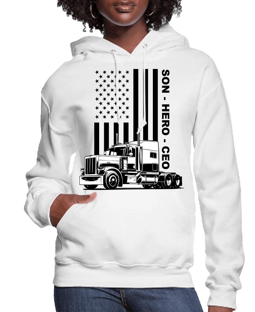 USA Trucker, Son, Hero, CEO Women’s Hoodie | Streetwear