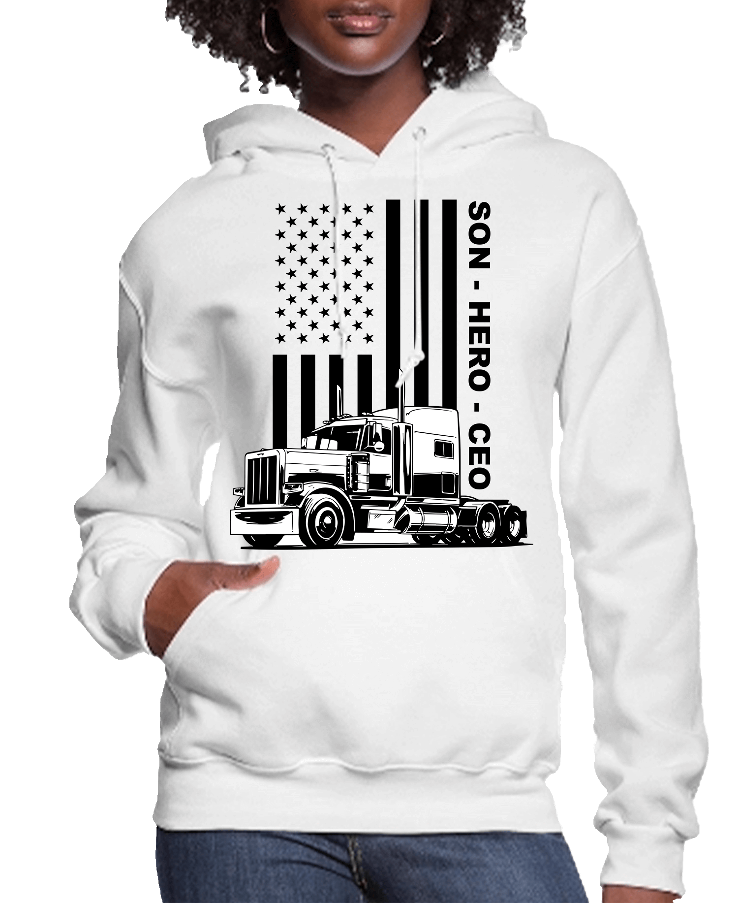 USA Trucker, Son, Hero, CEO Women’s Hoodie | Streetwear