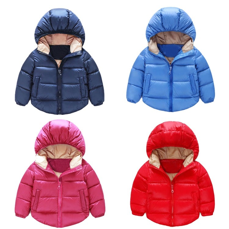 Cotton-Padded Casual Down Jacket for Kids in Winter