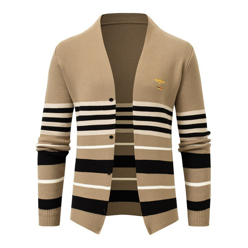 Men's Knit Cardigan Fashion Outer Sweater Jacket