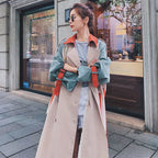 Mid-Length Loose Waist Over-The-Knee Women's Windbreaker