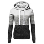 Color Block Long Sleeve Hooded Women's Sweatshirt | Streetwear