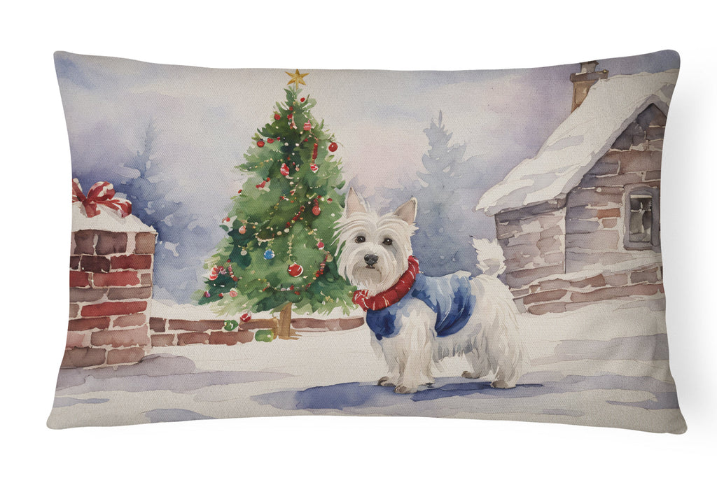 Westie Christmas Throw Pillow