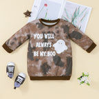 Children's Long-Sleeved Sweater with Letter Design