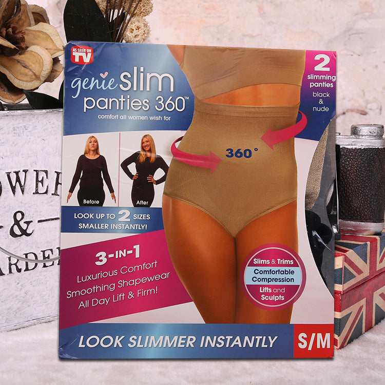 Genie Slim High-Waisted Shaping Panties with Grip Bands