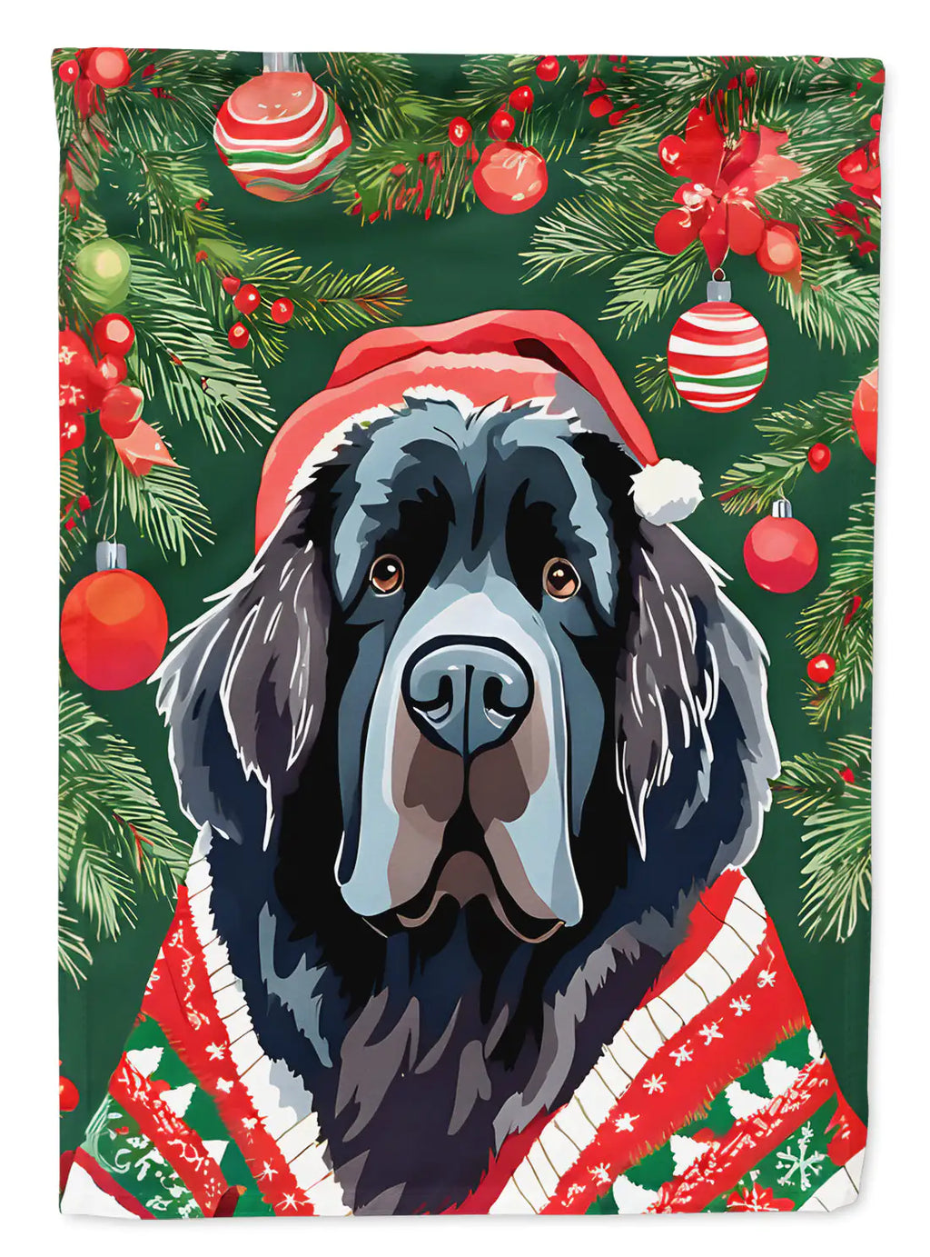 Newfoundland Christmas Garden Flag