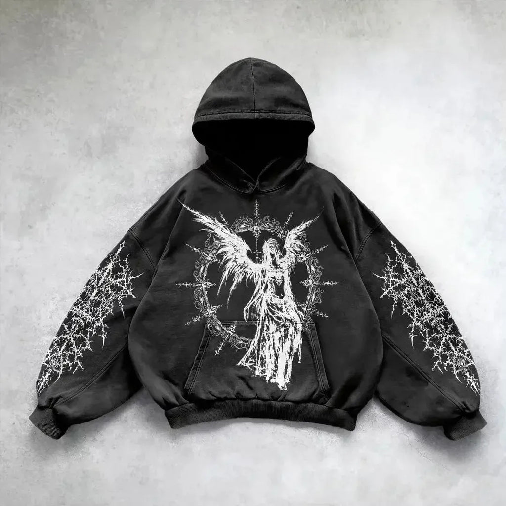Hip Hop Y2K Printed Hoodie | Streetwear | Faith Streetwear