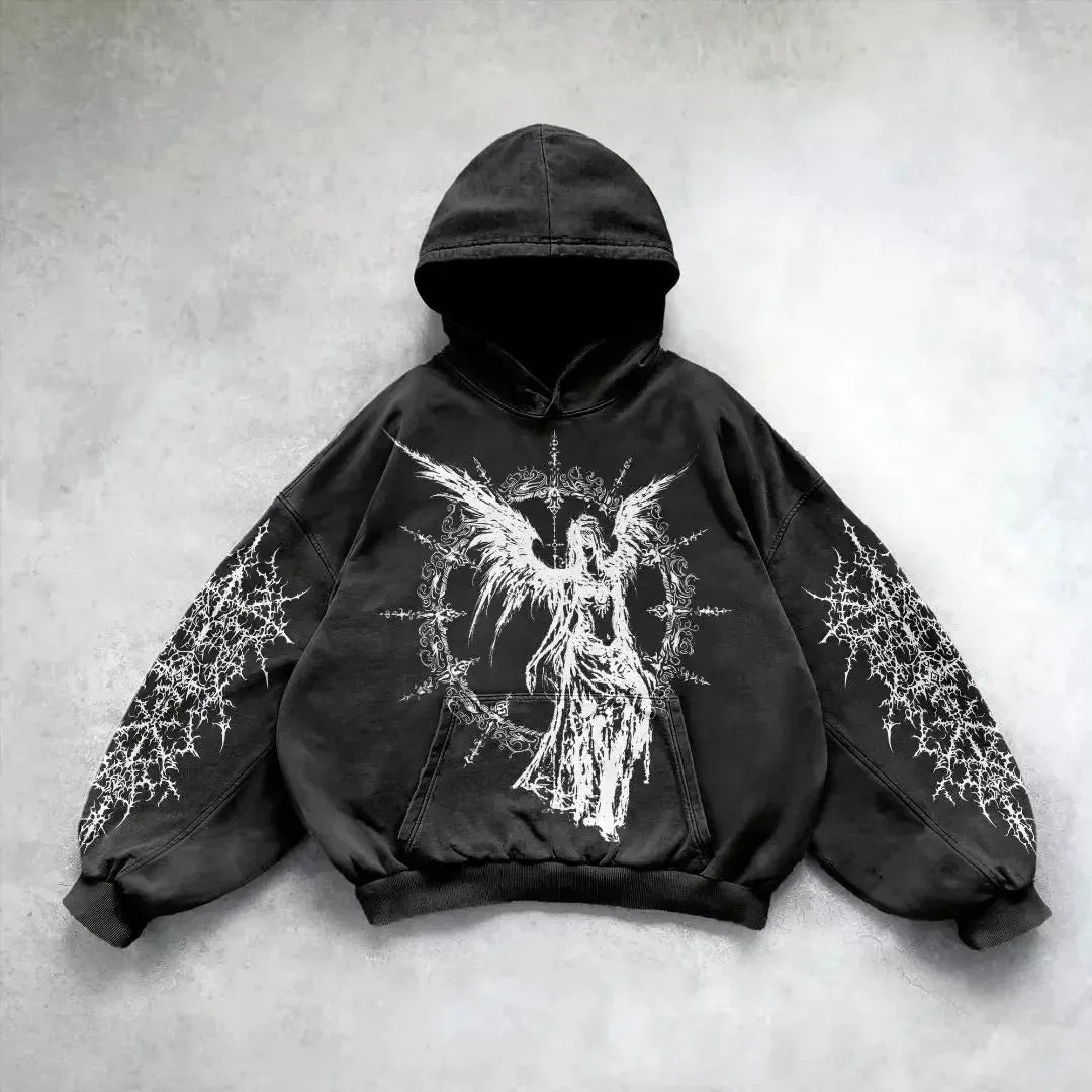 Hip Hop Y2K Printed Hoodie | Streetwear | Faith Streetwear