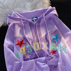 Embroidered American Retro Butterfly Patch Hoodie | Streetwear