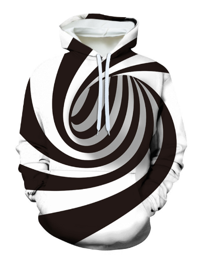 Starry Sky Printed Hoodie with Cartoon Design | Streetwear